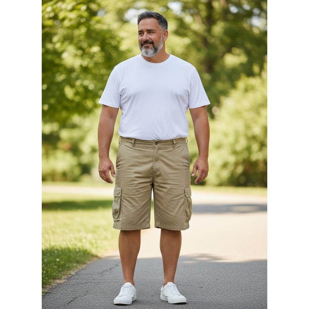 Bob Timberlake Mens Size 42 Khaki Cotton Cargo Shorts Tan‎ Utility Outdoor